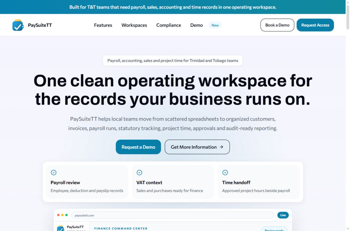 PaySuiteTT Product Website