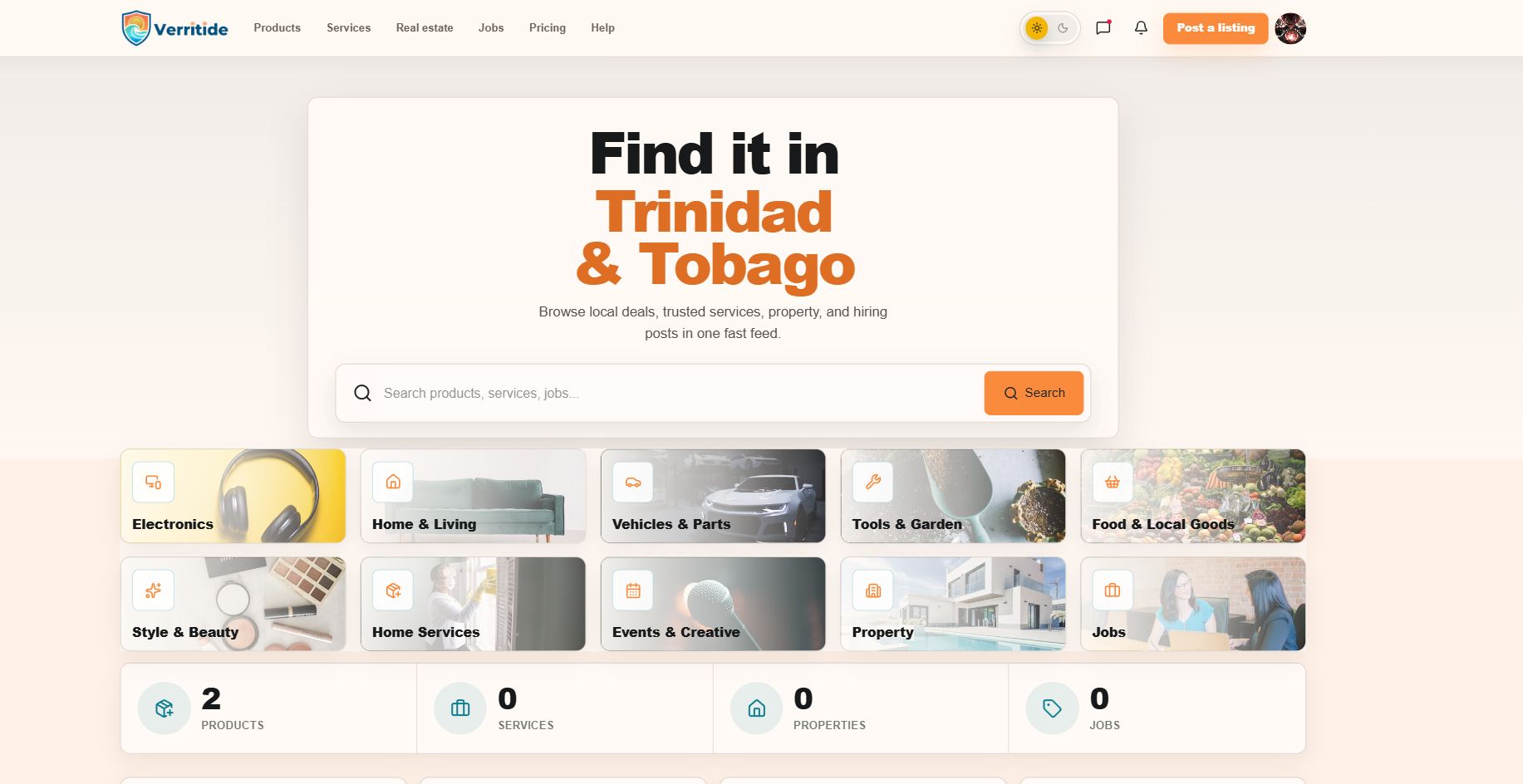 Verritide Marketplace Web App