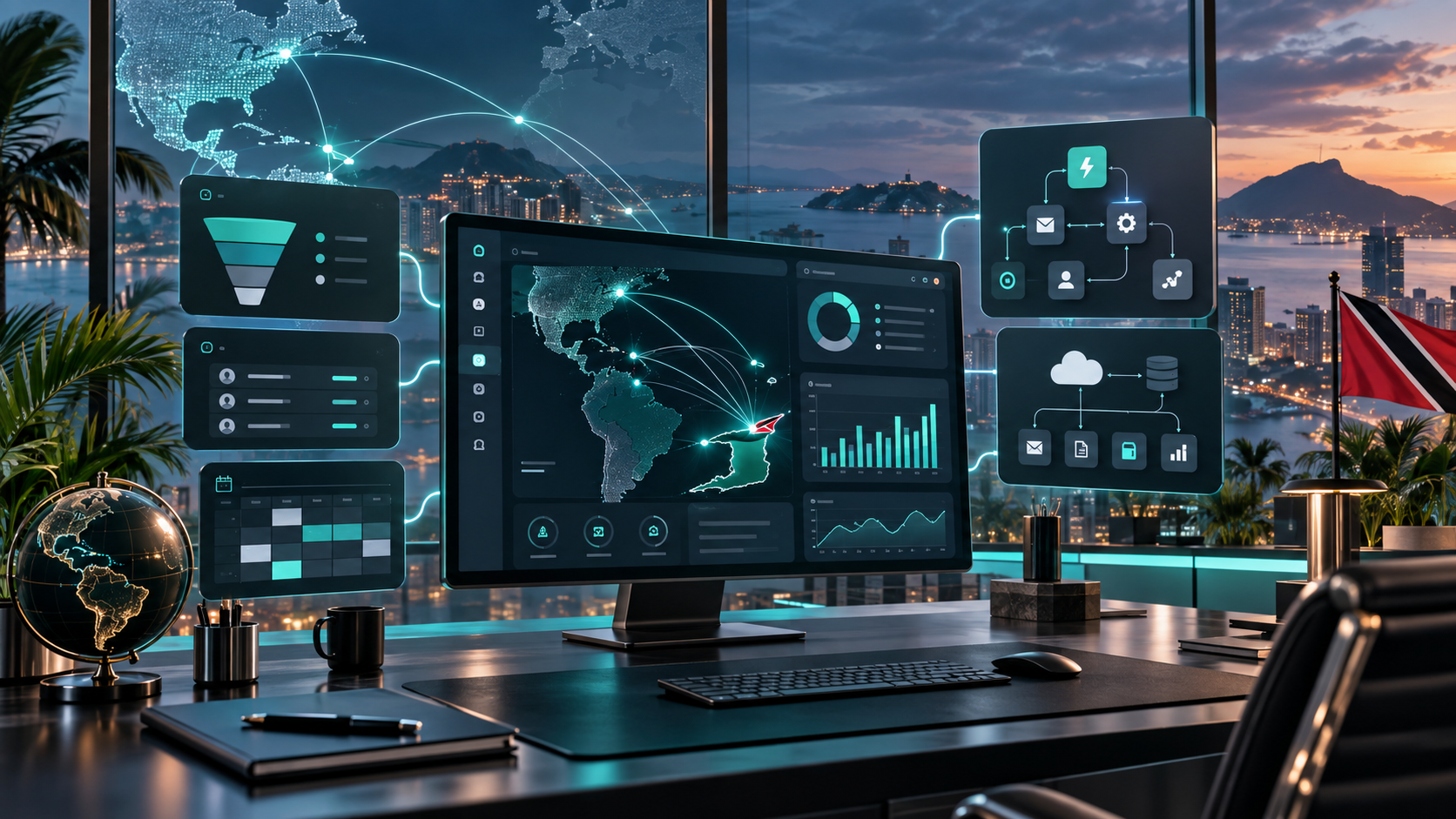 IXM automation and CRM command center for Trinidad and Tobago and international business workflows